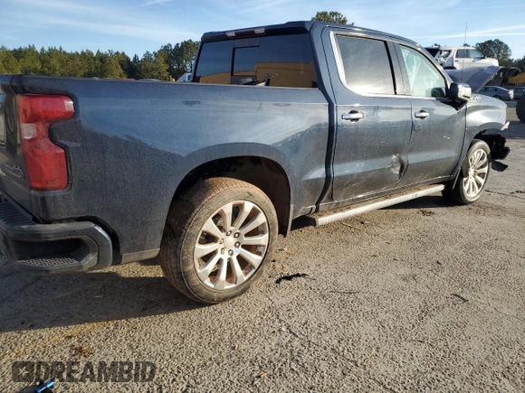 2021 Chevrolet Silverado 1500 High Country with VIN 1GCUYHED2MZ378391, listed as a Copart auction lot 87929465 with 0 mi miles and Salvage Title. Bid and sale history available at carsss.com. Image 3.