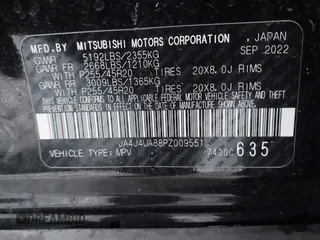 2023 Mitsubishi Outlander SE with VIN JA4J4UA88PZ009551, listed as a IAAI auction lot 41645975 with 51,945 mi miles. Bid and sale history available at carsss.com. Image 9.