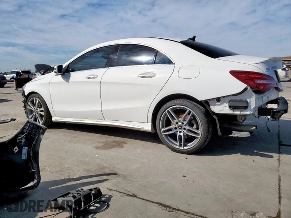 2018 Mercedes-Benz CLA 250 with VIN WDDSJ4EB8JN683857, listed as a Copart auction lot 48227595 with 74,437 mi miles and Clean Title. Bid and sale history available at DreamBid. Image 2.
