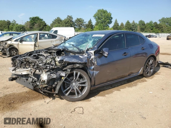 2019 Acura TLX w/A-Spec Pkg z VIN 19UUB3F69KA001204, wystawiony jako Copart lot #60149455 z przebiegiem Nie podano mil oraz Szkoda całkowita • Salvage title. Historia ofert i sprzedaży dostępna na DreamBid. Obrazek 1.