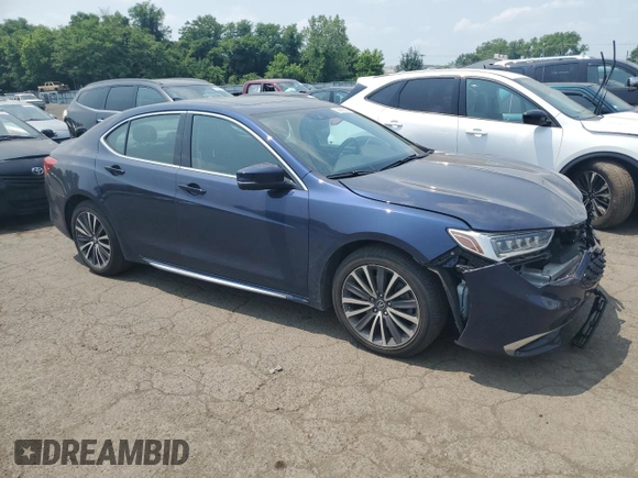2018 Acura TLX Advance with VIN 19UUB3F73JA003800, listed as a Copart auction lot 59383825 with 72,071 mi miles and Salvage title. Bid and sale history available at DreamBid. Image 4.