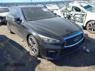 2014 Infiniti Q50 Sport with VIN JN1BV7AP5EM689535, listed as a IAAI auction lot 41668286 with 152,970 mi miles and . Bid and sale history available at DreamBid. Image 1.
