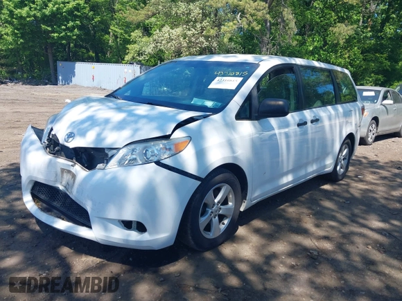 2015 Toyota Sienna L with VIN 5TDZK3DCXFS640245, listed as a IAAI auction lot 42310815 with 76,260 mi miles and . Bid and sale history available at DreamBid. Image 18.