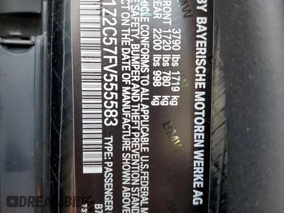 2015 BMW i3 z VIN WBY1Z2C57FV555583, wystawiony jako Copart lot #51128435 z przebiegiem 49 492 mil mil oraz Szkoda całkowita • Salvage title. Historia ofert i sprzedaży dostępna na DreamBid. Obrazek 14.