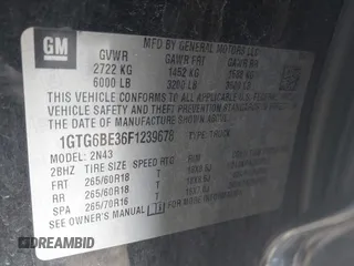 2015 GMC Canyon 4WD SLE with VIN 1GTG6BE36F1239678, listed as a IAAI auction lot 41705879 with 149,851 mi miles and . Bid and sale history available at carsss.com. Image 9.