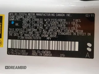 2011 Lexus RX 350 with VIN 2T2BK1BA6BC102910, listed as a Copart auction lot 60153935 with 132,626 mi miles and Salvage title. Bid and sale history available at DreamBid. Image 14.