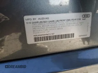 2017 Audi A8 z VIN WAU44AFD0HN010187, wystawiony jako Copart lot #54186365 z przebiegiem 78 095 mil mil oraz Szkody całkowita. Historia ofert i sprzedaży dostępna na DreamBid. Obrazek 12.