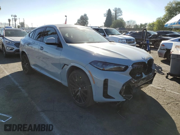 2025 BMW X6 xDrive40i with VIN 5UX33EX07S9Y53337, listed as a Copart auction lot 46340085 with 1,609 mi miles and Salvage Title. Bid and sale history available at carsss.com. Image 4.