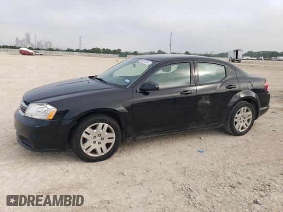 2014 Dodge Avenger SE with VIN 1C3CDZAB6EN105176, listed as a Copart auction lot 54623215 with 163,527 mi miles and Clean Title. Bid and sale history available at carsss.com. Image 1.