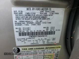 2006 Ford Freestyle SEL z VIN 1FMDK05136GA46155, wystawiony jako Copart lot #57254025 z przebiegiem Nie podano mil oraz Szkoda całkowita • Salvage title. Historia ofert i sprzedaży dostępna na DreamBid. Obrazek 13.