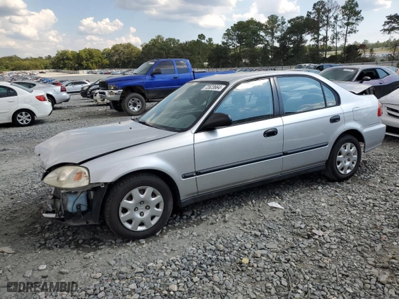1999 Honda Civic DX with VIN 1HGEJ662XXL027828, listed as a Copart auction lot 72623664 with 133,302 mi miles and Salvage Title. Bid and sale history available at carsss.com. Image 1.