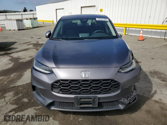 2023 Honda HR-V LX with VIN 3CZRZ2H30PM707849, listed as a Copart auction lot 56337495 with 26,589 mi miles and Salvage title. Bid and sale history available at DreamBid. Image 5.