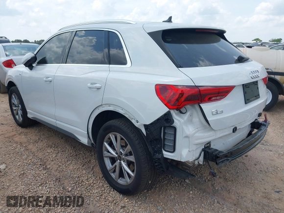 2024 Audi Q3 S line Premium with VIN WA1DECF33R1057865, listed as a IAAI auction lot 42087229 with 28,629 mi miles. Bid and sale history available at carsss.com. Image 3.