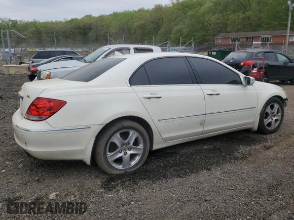 2005 Acura RL with VIN JH4KB16585C014180, listed as a Copart auction lot 53660715 with 0 mi miles and Salvage Title. Bid and sale history available at carsss.com. Image 3.