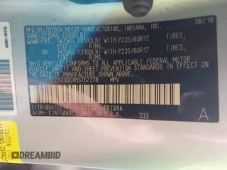 2017 Toyota Sienna XLE Auto Access Seat with VIN 5TDYZ3DCXHS767278, listed as a IAAI auction lot 41639093 with 87,775 mi miles and . Bid and sale history available at DreamBid. Image 9.