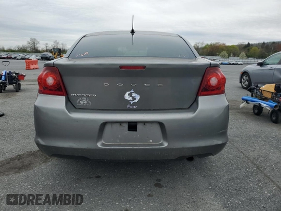 2012 Dodge Avenger SE with VIN 1C3CDZAB5CN220378, listed as a Copart auction lot 53804145 with 204,032 mi miles and Clean Title. Bid and sale history available at carsss.com. Image 6.