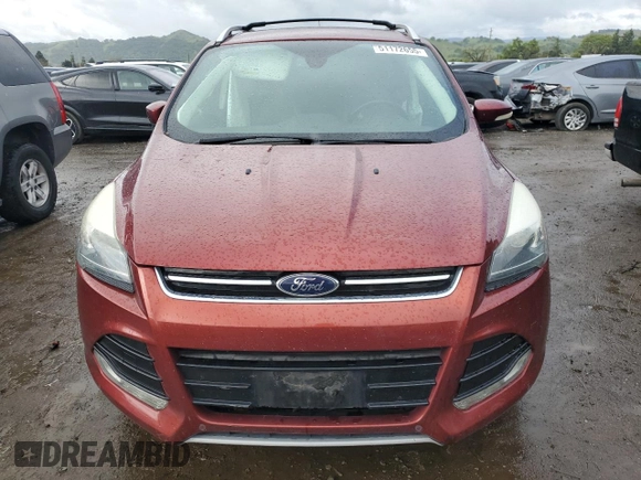 2016 Ford Escape Titanium with VIN 1FMCU9J91GUA99767, listed as a Copart auction lot 51172655 with 132,911 mi miles and Salvage title. Bid and sale history available at DreamBid. Image 5.