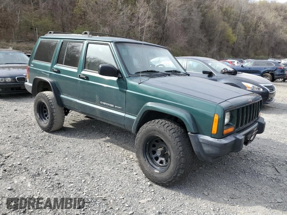2001 Jeep Cherokee Sport with VIN 1J4FF48S61L575056, listed as a Copart auction lot 53808195 with 0 mi miles and Clean Title. Bid and sale history available at carsss.com. Image 4.