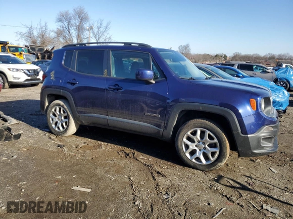 2016 Jeep Renegade Latitude with VIN ZACCJBBT6GPC80444, listed as a Copart auction lot 44315655 with 118,980 mi miles and Salvage Title. Bid and sale history available at carsss.com. Image 4.