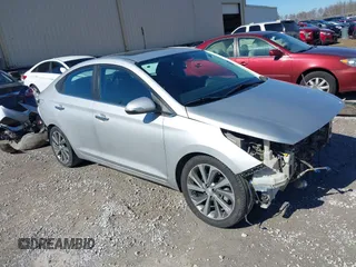 2021 Hyundai Accent Limited with VIN 3KPC34A62ME134438, listed as a IAAI auction lot 41412917 with 140,547 mi miles. Bid and sale history available at carsss.com. Image 1.