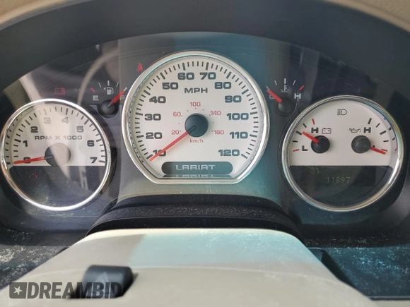 2005 Ford F-150 XLT with VIN 1FTPW14515KE37624, listed as a Copart auction lot 60975915 with 118,976 mi miles and Salvage title. Bid and sale history available at DreamBid. Image 9.