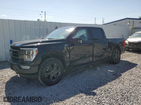 2021 Ford F-150 XL with VIN 1FTFW1E81MFA80456, listed as a Copart auction lot 61268545 with 57,233 mi miles and Salvage title. Bid and sale history available at DreamBid. Image 1.