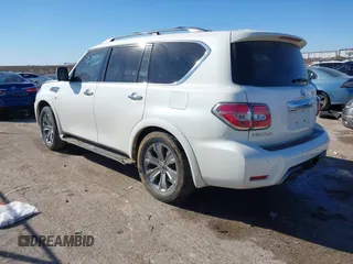 2020 Nissan Armada Platinum with VIN JN8AY2NF2L9361725, listed as a IAAI auction lot 41402106 with Not Provided miles. Bid and sale history available at carsss.com. Image 3.