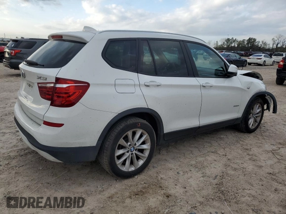2016 BMW X3 sDrive28i with VIN 5UXWZ7C51G0M83555, listed as a Copart auction lot 87007234 with 111,070 mi miles and Salvage Title. Bid and sale history available at DreamBid. Image 3.