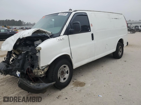 2011 Chevrolet Express Cargo with VIN 1GCWGFCA0B1169848, listed as a Copart auction lot 44536435 with Not provided miles and Salvage title. Bid and sale history available at DreamBid. Image 1.