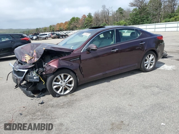 2013 Kia Optima EX with VIN 5XXGN4A77DG126248, listed as a Copart auction lot 63496335 with 149,848 mi miles and Salvage title. Bid and sale history available at DreamBid. Image 1.