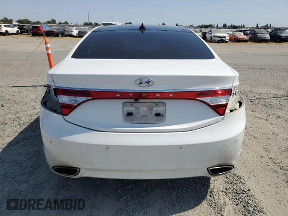 2013 Hyundai Azera with VIN KMHFH4JG9DA209562, listed as a Copart auction lot 59808655 with 130,994 mi miles and Salvage title. Bid and sale history available at DreamBid. Image 6.