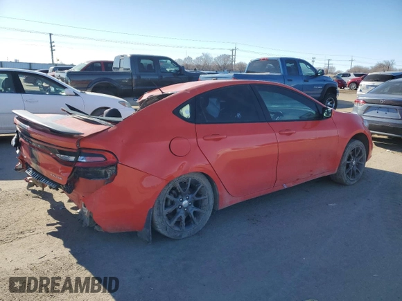 2016 Dodge Dart SXT Sport with VIN 1C3CDFFA1GD822527, listed as a Copart auction lot 44443235 with Not Provided miles and Salvage Title. Bid and sale history available at DreamBid. Image 3.