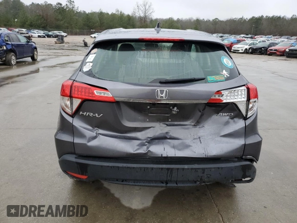 2021 Honda HR-V LX with VIN 3CZRU6H34MM747823, listed as a Copart auction lot 45028835 with 45,207 mi miles and Salvage Title. Bid and sale history available at carsss.com. Image 6.