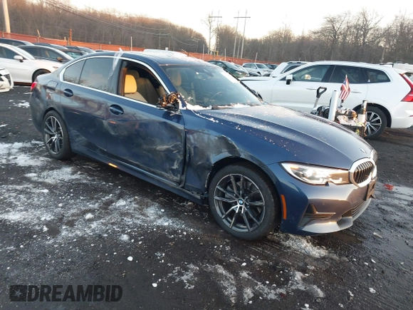2021 BMW 3 Series 330i xDrive with VIN 3MW5R7J07M8C10185, listed as a IAAI auction lot 41184131 with 39,543 mi miles and . Bid and sale history available at DreamBid. Image 1.
