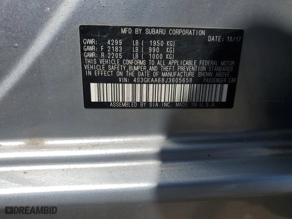 2018 Subaru Impreza with VIN 4S3GKAA68J3605658, listed as a Copart auction lot 53777705 with 76,539 mi miles and Salvage Title. Bid and sale history available at carsss.com. Image 13.