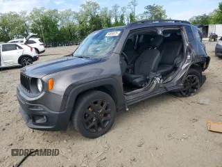 2018 Jeep Renegade Latitude with VIN ZACCJBBB5JPG77352, listed as a Copart auction lot 54854675 with 85,493 mi miles and Salvage title. Bid and sale history available at DreamBid. Image 1.