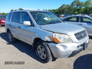 2003 Honda Pilot EX z VIN 2HKYF18673H567426, wystawiony jako IAAI lot #42305272 z przebiegiem Nie podano mil oraz . Historia ofert i sprzedaży dostępna na DreamBid. Obrazek 1.