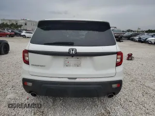 2021 Honda Passport EX-L with VIN 5FNYF7H55MB007768, listed as a Copart auction lot 89010335 with 21,551 mi miles and Salvage Title. Bid and sale history available at carsss.com. Image 6.