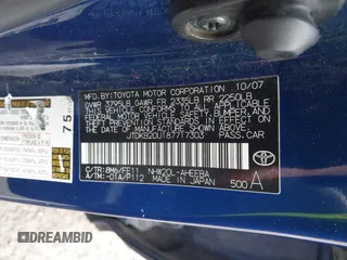 2008 Toyota Prius z VIN JTDKB20U187717303, wystawiony jako IAAI lot #42531589 z przebiegiem 258 804 mil mil oraz . Historia ofert i sprzedaży dostępna na DreamBid. Obrazek 9.