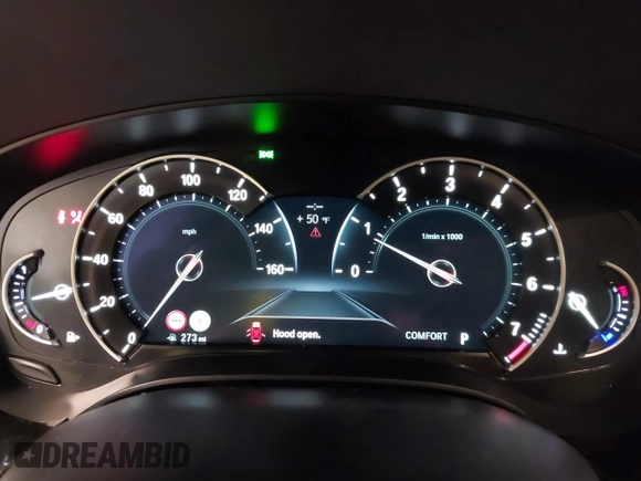 2019 BMW 5 Series 530i xDrive with VIN WBAJA7C54KG911943, listed as a IAAI auction lot 41708165 with 92,948 mi miles. Bid and sale history available at carsss.com. Image 7.