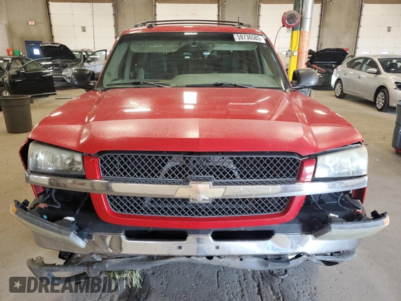 2004 Chevrolet Avalanche Z71 with VIN 3GNEK12T54G295232, listed as a Copart auction lot 59736585 with 210,874 mi miles and Salvage title. Bid and sale history available at DreamBid. Image 5.