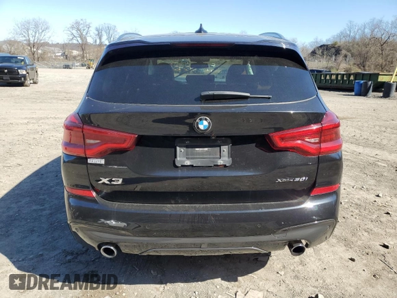 2019 BMW X3 xDrive30i with VIN 5UXTR9C54KLR05467, listed as a Copart auction lot 52189765 with Not Provided miles and Salvage Title. Bid and sale history available at DreamBid. Image 6.