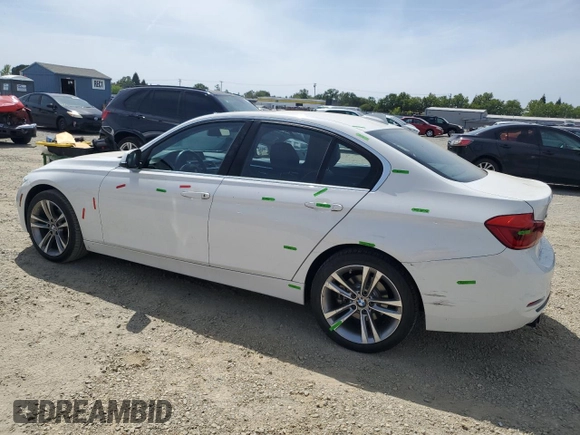 2018 BMW 3 Series 330i xDrive with VIN WBA8D9G56JNU71570, listed as a Copart auction lot 54071565 with 73,305 mi miles and Salvage title. Bid and sale history available at DreamBid. Image 2.
