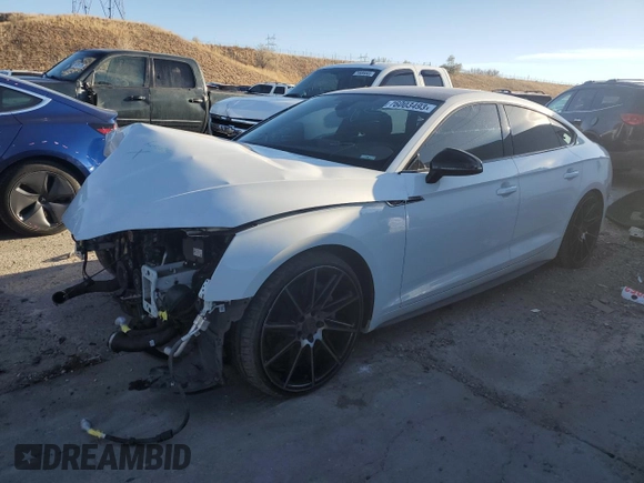 2019 Audi A5 Sportback Premium Plus with VIN WAUENCF57KA047483, listed as a Copart auction lot 76003493 with 48,528 mi miles. Bid and sale history available at carsss.com. Image 1.
