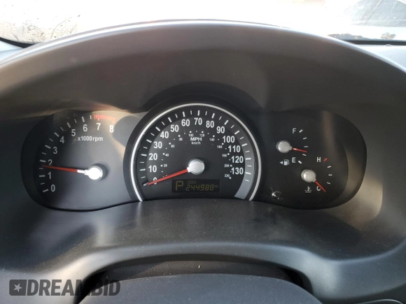 2011 Kia Sedona LX with VIN KNDMG4C76B6398313, listed as a Copart auction lot 77766494 with 244,988 mi miles and Salvage Title. Bid and sale history available at carsss.com. Image 9.