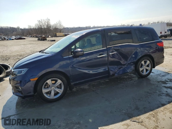 2020 Honda Odyssey EX with VIN 5FNRL6H56LB062770, listed as a Copart auction lot 43761435 with 103,566 mi miles and Salvage Title. Bid and sale history available at DreamBid. Image 1.