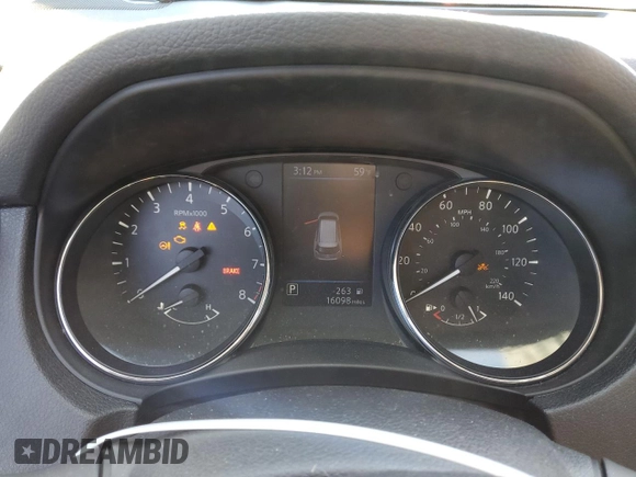 2019 Nissan Rogue SL with VIN 5N1AT2MV8KC794904, listed as a Copart auction lot 50333255 with 16,098 mi miles and Salvage Title. Bid and sale history available at carsss.com. Image 9.