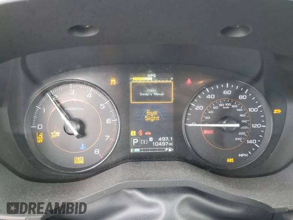 2023 Subaru Crosstrek Premium with VIN JF2GTAPC1P8235998, listed as a Copart auction lot 46813625 with 10,497 mi miles and Salvage title. Bid and sale history available at DreamBid. Image 9.