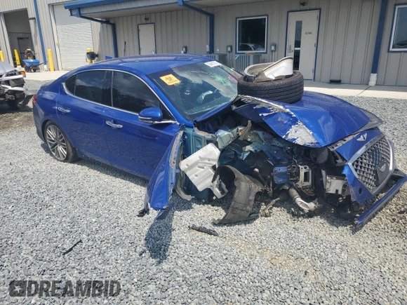 2021 Genesis G70 2.0T with VIN KMTG64LA1MU075945, listed as a Copart auction lot 56481205 with 88,160 mi miles and Salvage title. Bid and sale history available at DreamBid. Image 4.