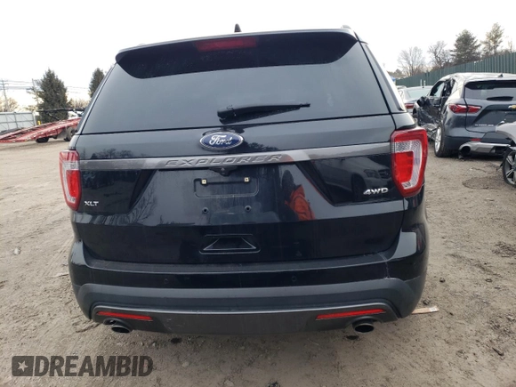 2017 Ford Explorer XLT with VIN 1FM5K8D85HGA83650, listed as a Copart auction lot 45847155 with 103,618 mi miles and Salvage Title. Bid and sale history available at DreamBid. Image 6.